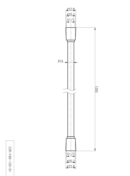 Шланг Cezares Czr CZR-FMD-120-NOP черный матовый 