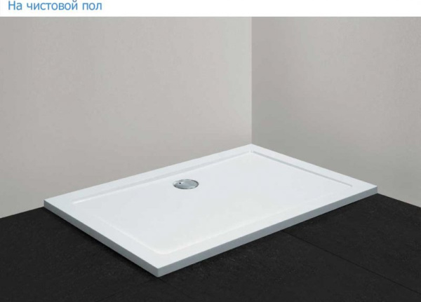 Душевой поддон низкий Cezares SMC TRAY-M-A-100-35-W квадратный стеклопластик 100x100 белый