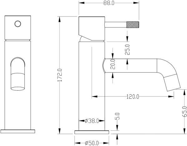 Смеситель для раковины Boheme Uno 461-MW белый матовый