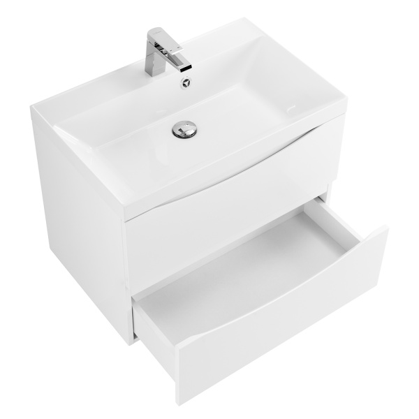 Тумба под раковину подвесная BelBagno Marino MARINO-700-2C-SO-BL-P 70 см  2 ящика цвет Bianco Lucido 
