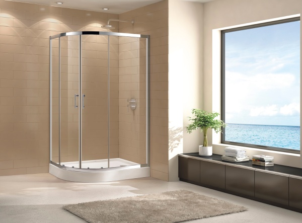 Душевой угол Cezares Eco ECO-O-RH-2-120/90-C-Cr прямоугольная-асимметричная  стекла , профиль 