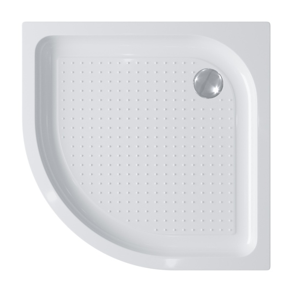 Душевой поддон низкий BelBagno  TRAY-BB-R-85-550-15-W четверть круга акрил 85x85 белый