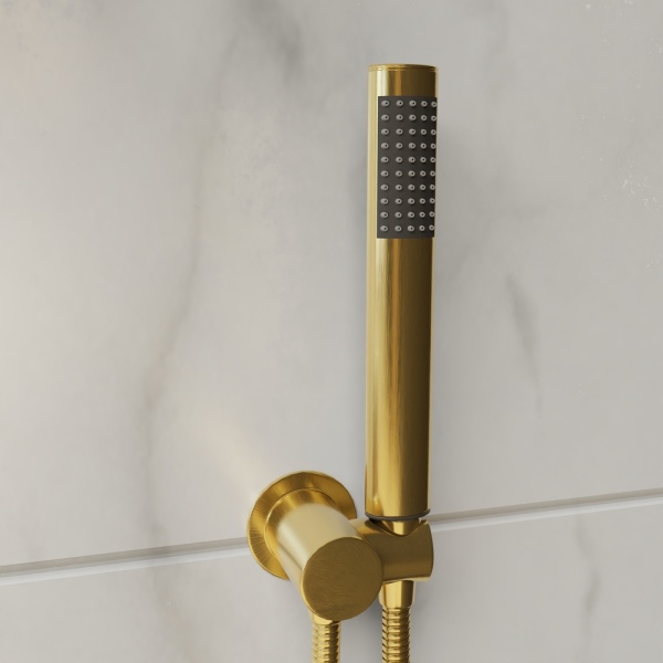 Душевая система со смесителем RGW Shower Panels 51140855-06 монтаж встраиваемая в стену без термостата золото