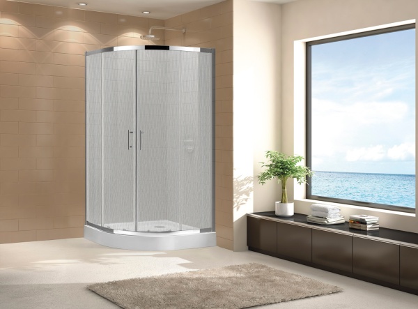 Душевой угол Cezares Eco ECO-O-R-2-90-P-Cr четверть круга  стекла , профиль 