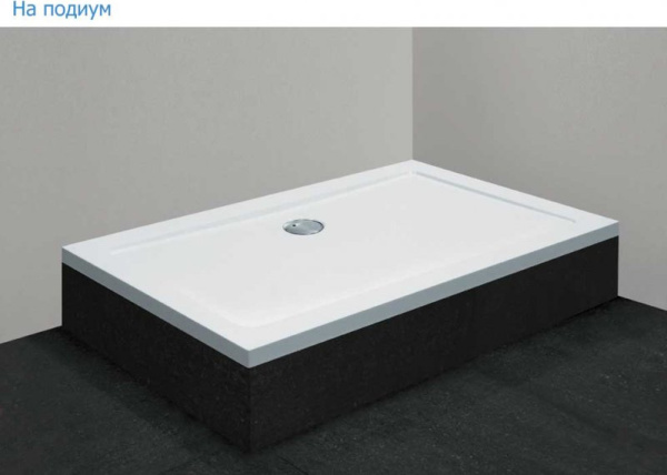 Душевой поддон низкий Cezares SMC TRAY-M-AH-120/90-35-W прямоугольный стеклопластик 120x90 белый