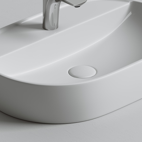Раковина накладная овальная Ceramica Nova Element CN6035 фарфор цвет белый