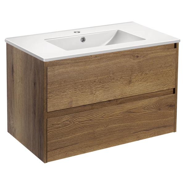 Тумба  подвесная Vincea Gio VMC-2G800TO 80 см  2 ящика цвет T.Oak 