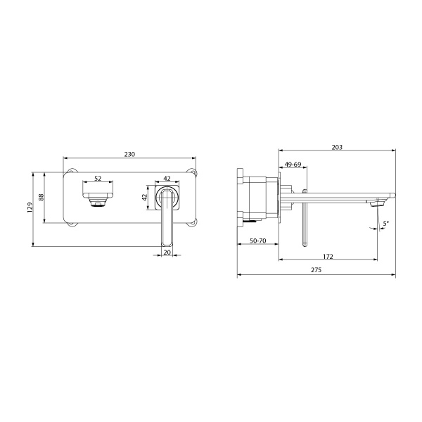 Смеситель для раковины Lemark Mista LM6426WG золотой/белый