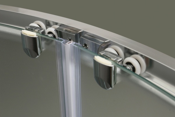 Душевой угол BelBagno Uno UNO-195-R-2-80-P-Cr четверть круга 80x80 стекла рифленые, профиль хром