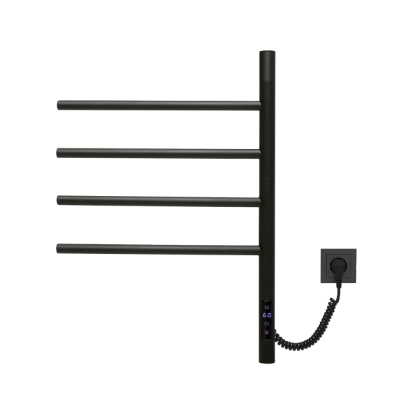 Полотенцесушитель электрический Vincea  П4  40x60 VTD-1S1CBE черный матовый