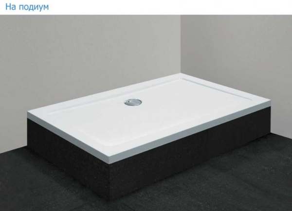 Душевой поддон низкий Cezares SMC TRAY-M-AH-120/80-35-W прямоугольный стеклопластик 120x80 белый