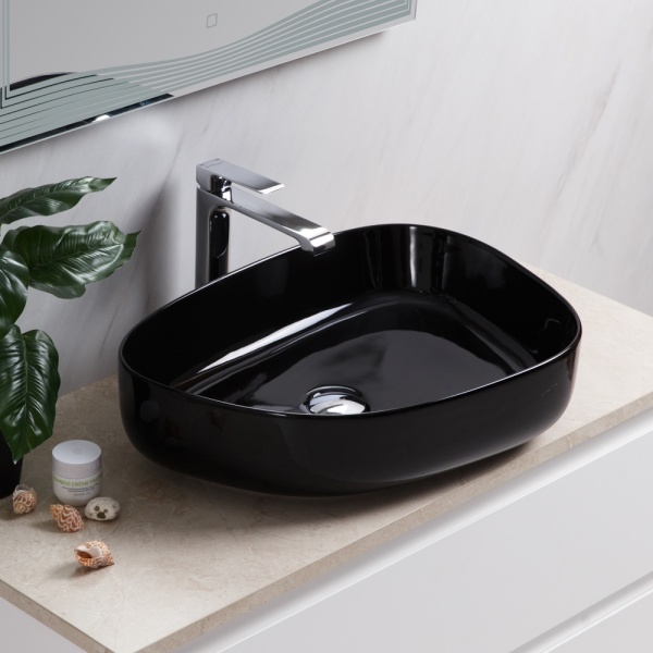 Раковина  нестандартная BelBagno  BB1435-NERO фаянс цвет черный