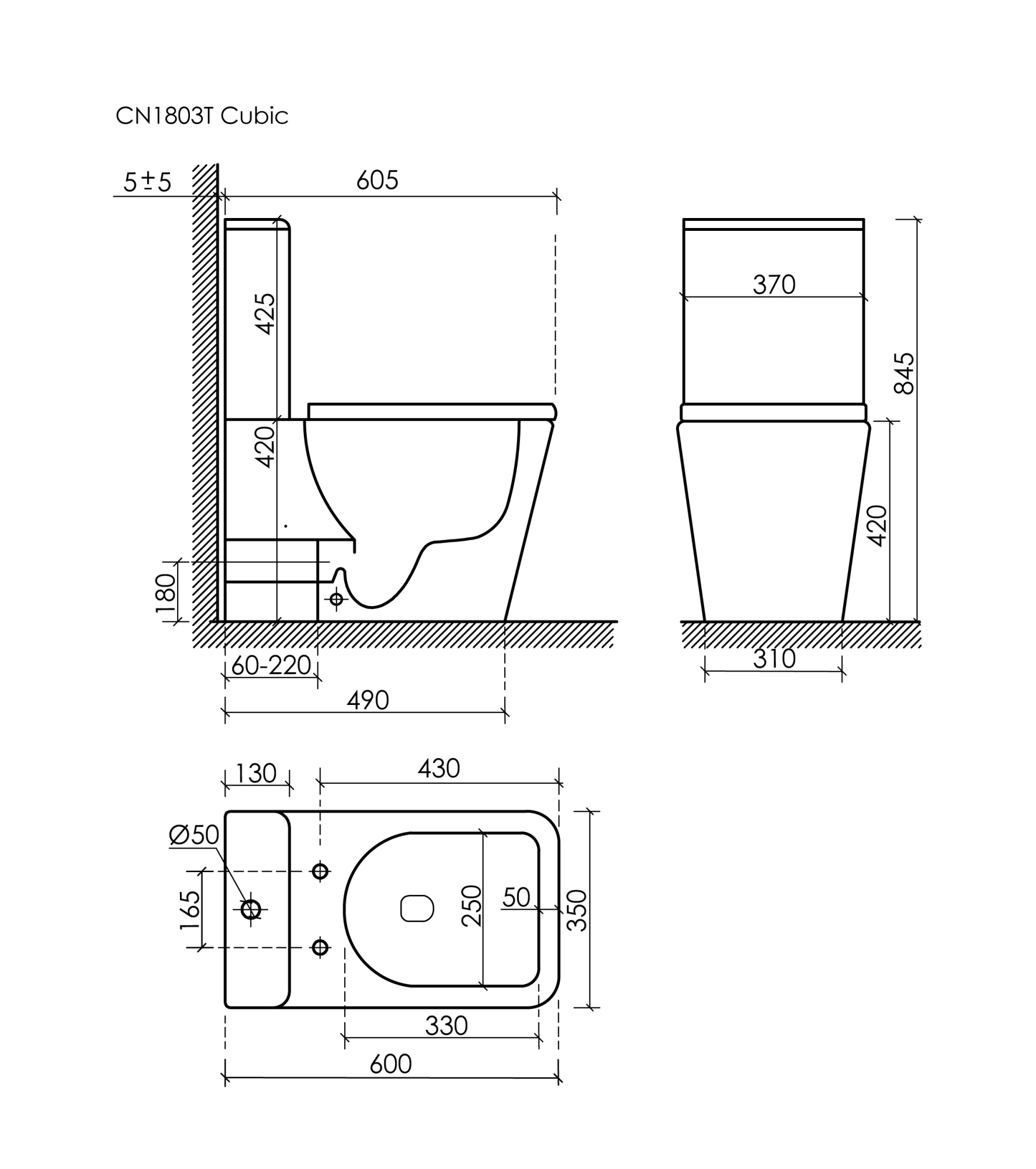 Унитаз напольный Ceramica Nova Cubic CN1803T Tornado фарфор белый