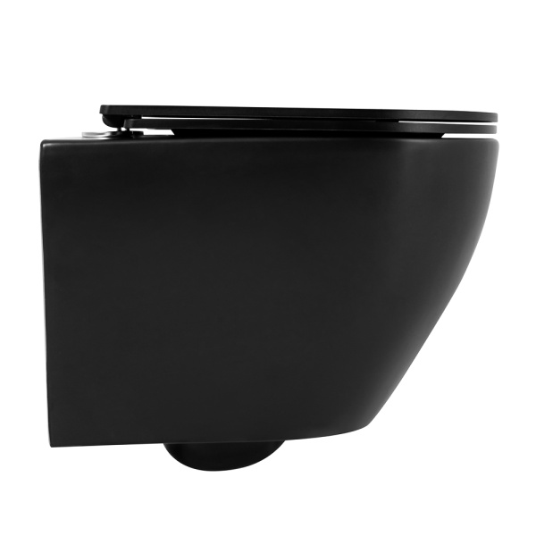 Унитаз подвесной BelBagno Colorato BB062CHR-MB Rimless фаянс черный матовый