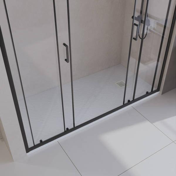 Душевой поддон низкий BelBagno Uno TRAY-MR-UNO-AH-170/80-35-W-BO прямоугольный литьевой мрамор 170x80 белый