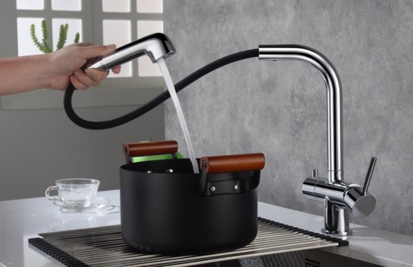 Смеситель для кухни Timo Saona 2346/00FL с подключением к фильтру хром