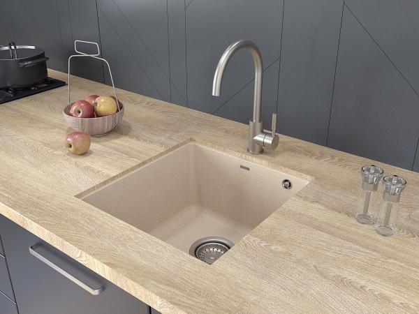 Смеситель для кухни Paulmark Holstein Ho212063-NI без подключения к фильтру никель