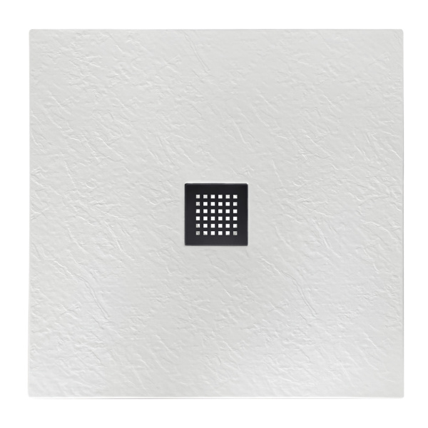 Душевой поддон низкий BelBagno Uno TRAY-MR-UNO-A-80-35-W-NO квадратный литьевой мрамор 80x80 белый
