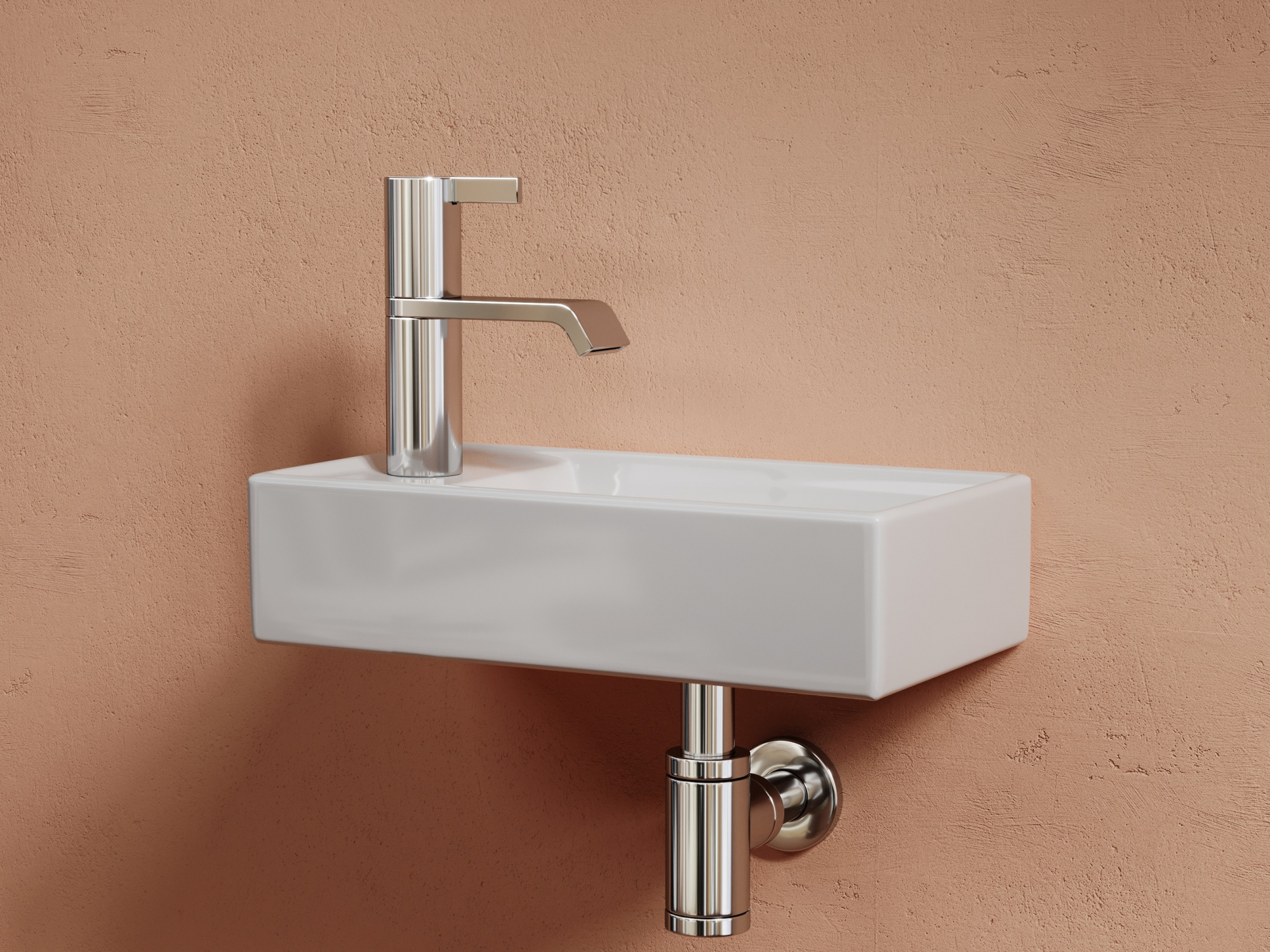 Раковина подвесная прямоугольная Ceramica Nova Element CN6051R фарфор цвет белый