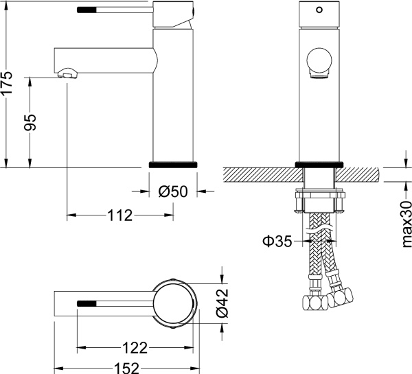 Смеситель для раковины Timo Saona 2361/03F черный