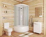 Душевая кабина с крышей Niagara Promo 83081424 четверть круга  90x90 стекла матовые, профиль белый
