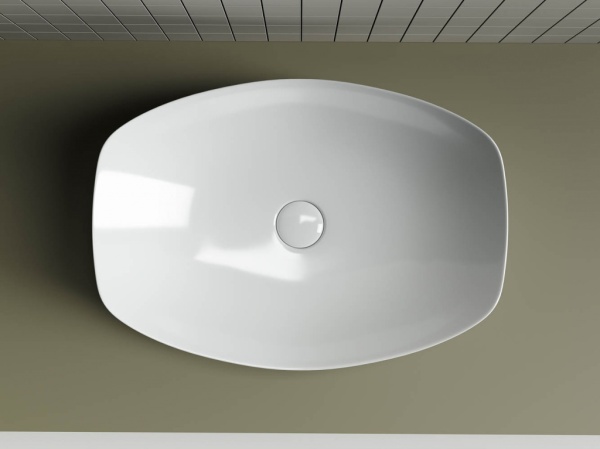 Раковина накладная овальная Ceramica Nova Element CN5016 фарфор цвет белый