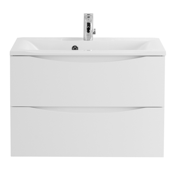 Тумба под раковину подвесная BelBagno Marino MARINO-650-2C-SO-BL-P 65 см  2 ящика цвет Bianco Lucido 