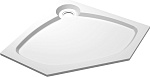 Душевой поддон низкий Cezares Tray TRAY-S-P-100-56-W пятиугольный литьевой мрамор 100x100 белый