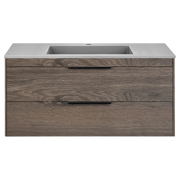 Тумба под раковину подвесная Vincea Chiara 2D VMC-2C2100RO 100 см  2 ящика цвет R.Oak 