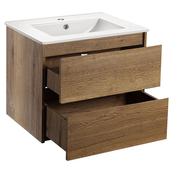 Тумба  подвесная Vincea Gio VMC-2G600TO 60 см  2 ящика цвет T.Oak 