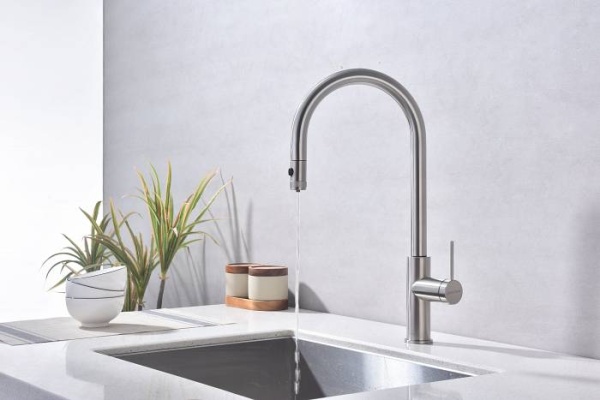 Смеситель для кухни Paulmark Galant Ga213077-BS с подключением к фильтру брашированная сталь