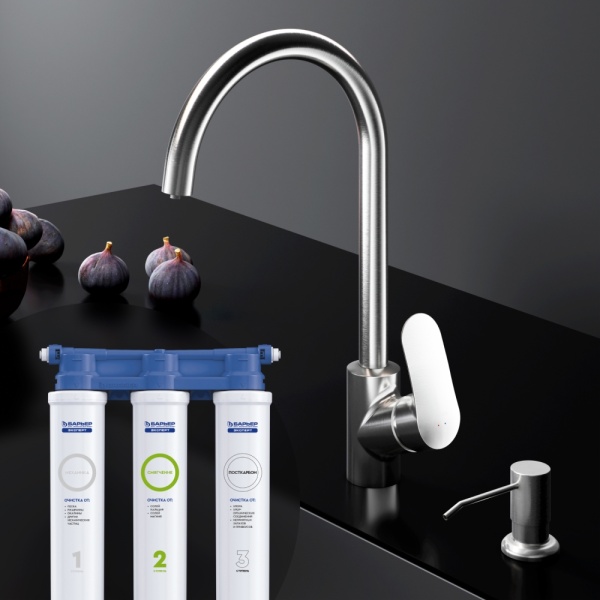 Смеситель для кухни Am.Pm Like F8007T11 с подключением к фильтру сатин