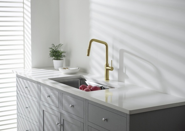 Смеситель для кухни Timo Saona 2386/17FL без подключения к фильтру матовое золото