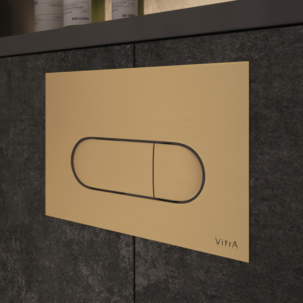 Кнопка смыва механическая VitrA Root Round 740-2225 цвет матовое золото
