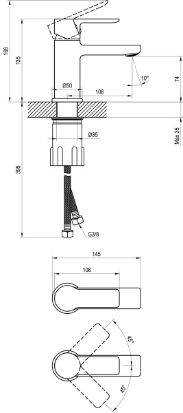 Смеситель для раковины Ravak Solar X070482 хром