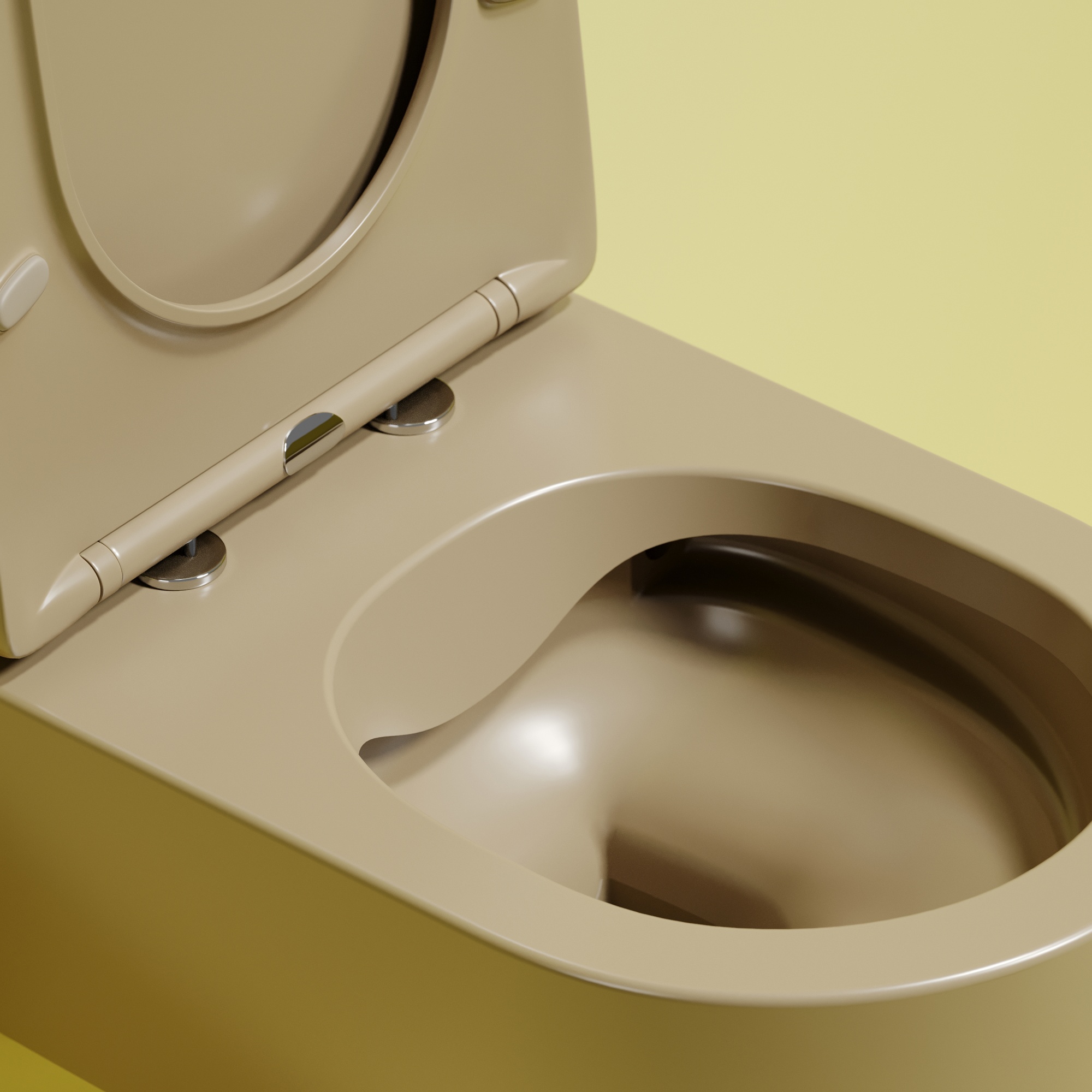 Унитаз подвесной Ceramica Nova Modena CN6063MC Rimless фарфор бежевый матовый