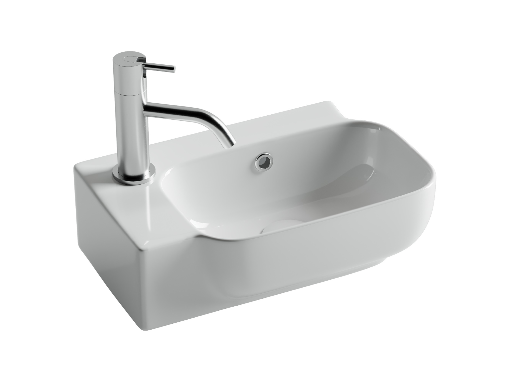 Раковина подвесная прямоугольная Ceramica Nova Element CN6074R фарфор цвет белый