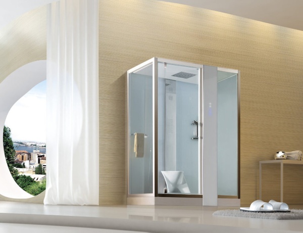 Душевая кабина с крышей Orans Diamond SR-89102RS White прямоугольная  150x100 стекла прозрачные, профиль белый