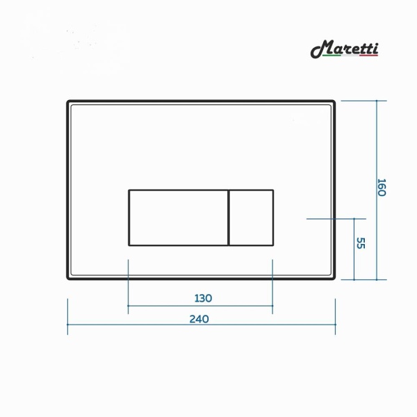 Кнопка смыва Maretti Umbria AC12UM-740 цвет белый матовый