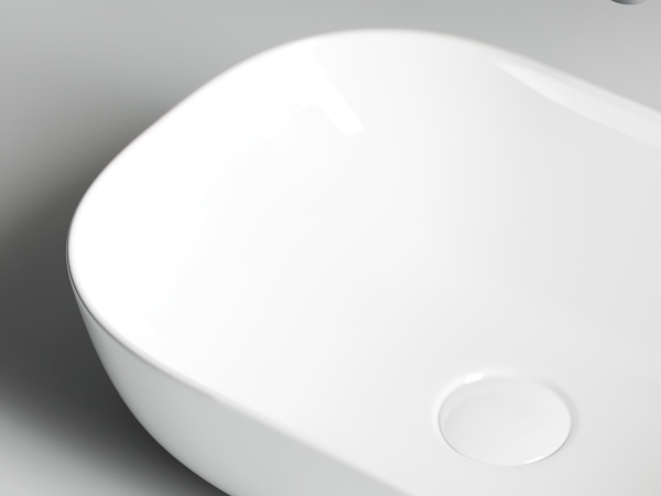 Раковина накладная прямоугольная Ceramica Nova Element CN6009 фарфор цвет белый