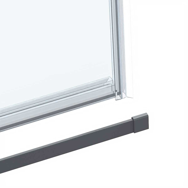 Душевая дверь Vincea Como Soft VDS-1CS130CLGM 130 см стекла прозрачные, профиль вороненая сталь