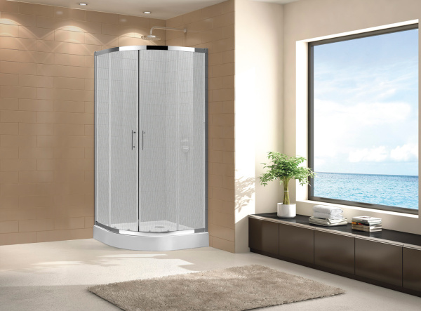 Душевой угол Cezares Eco ECO-O-R-2-80-P-Cr четверть круга  стекла , профиль 