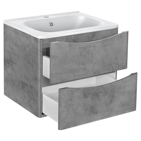 Тумба  подвесная Vincea Paola VMC-2P600BT 60 см  2 ящика цвет Beton 